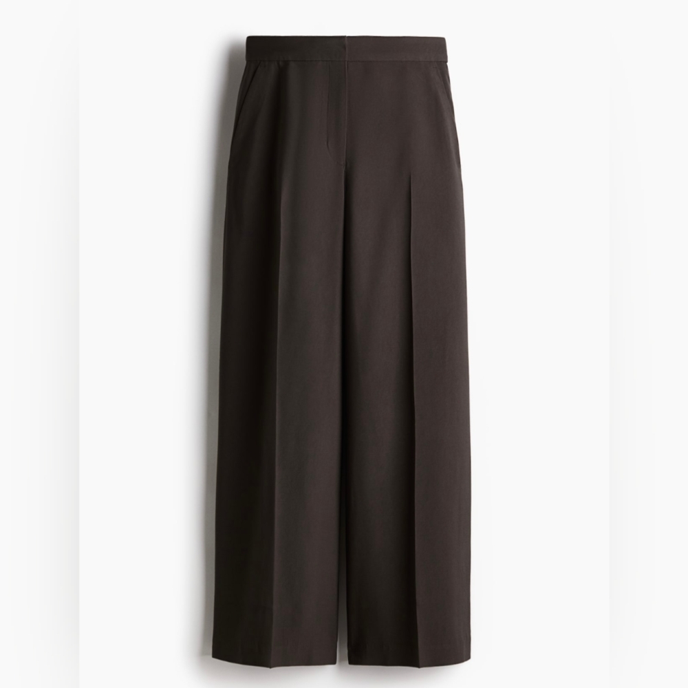 H&M Dark Brown Wide Leg Trousers
